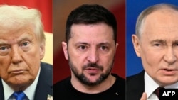 Combinación de fotos de los presidentes Donald Trump, Volodymyr Zelenskyy y Vladimir Putin. (Fotos: AFP)